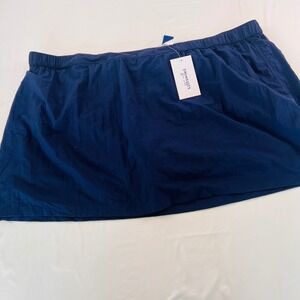 Swimsuits For All Navy Blue Swim Skirt Skort Plus Size 26/28‎ NWT Elastic Waist